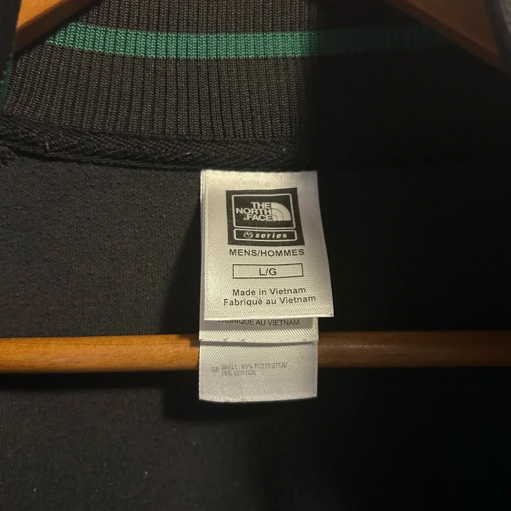 The North Face Track Jacket Large Mens Full Zip‎ Black y2k 90s Dad